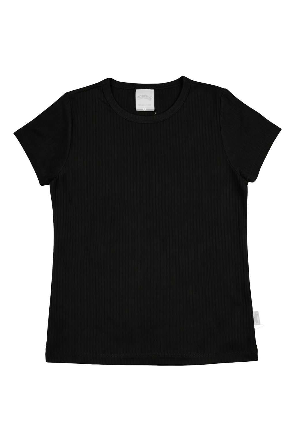 Blusa Infantil Manga Curta Canelada Lisa - Alakazoo 