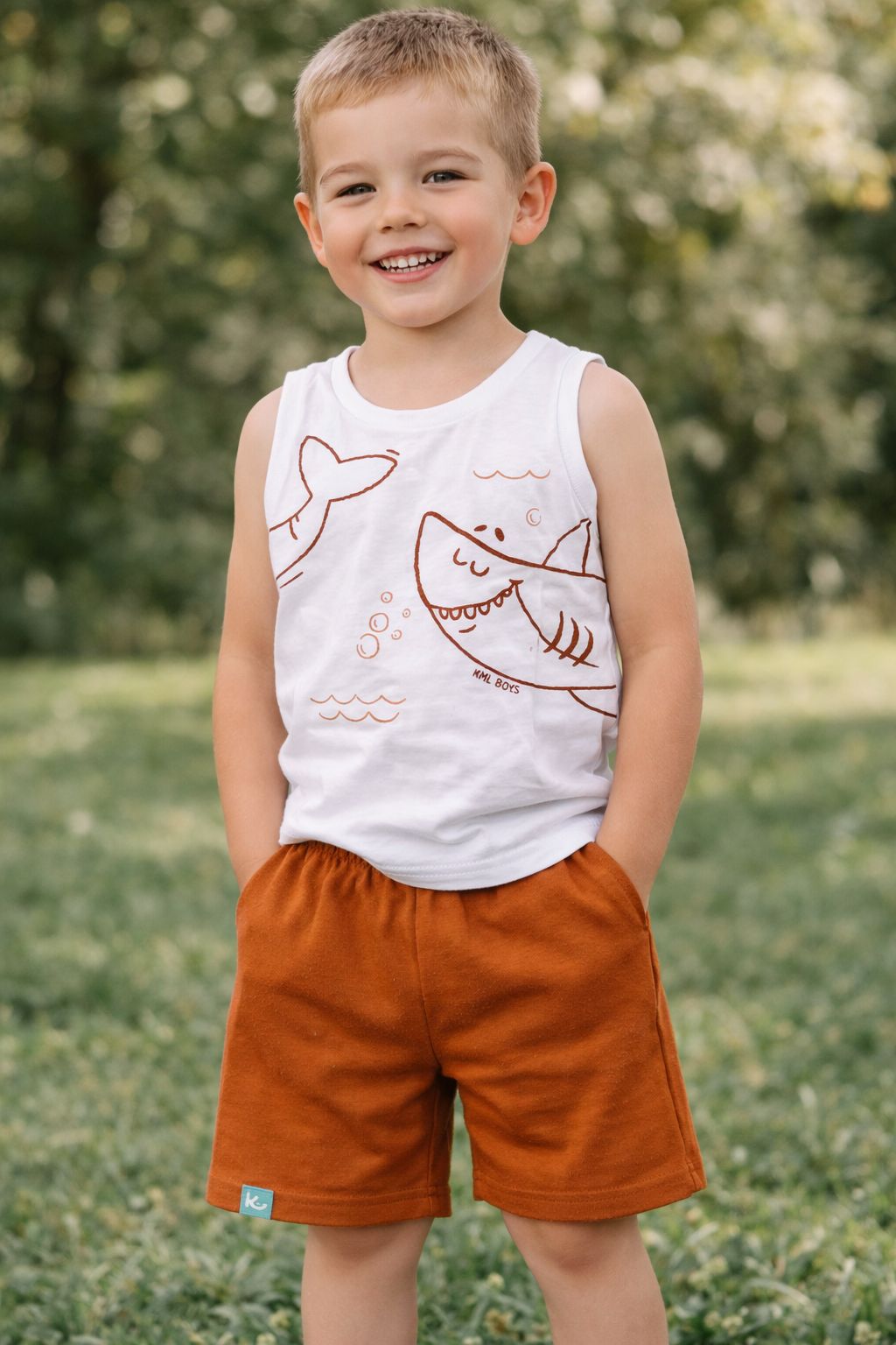 Conjunto menino Regata em single jersey