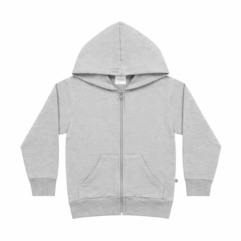 Jaqueta básica com capuz em moletom