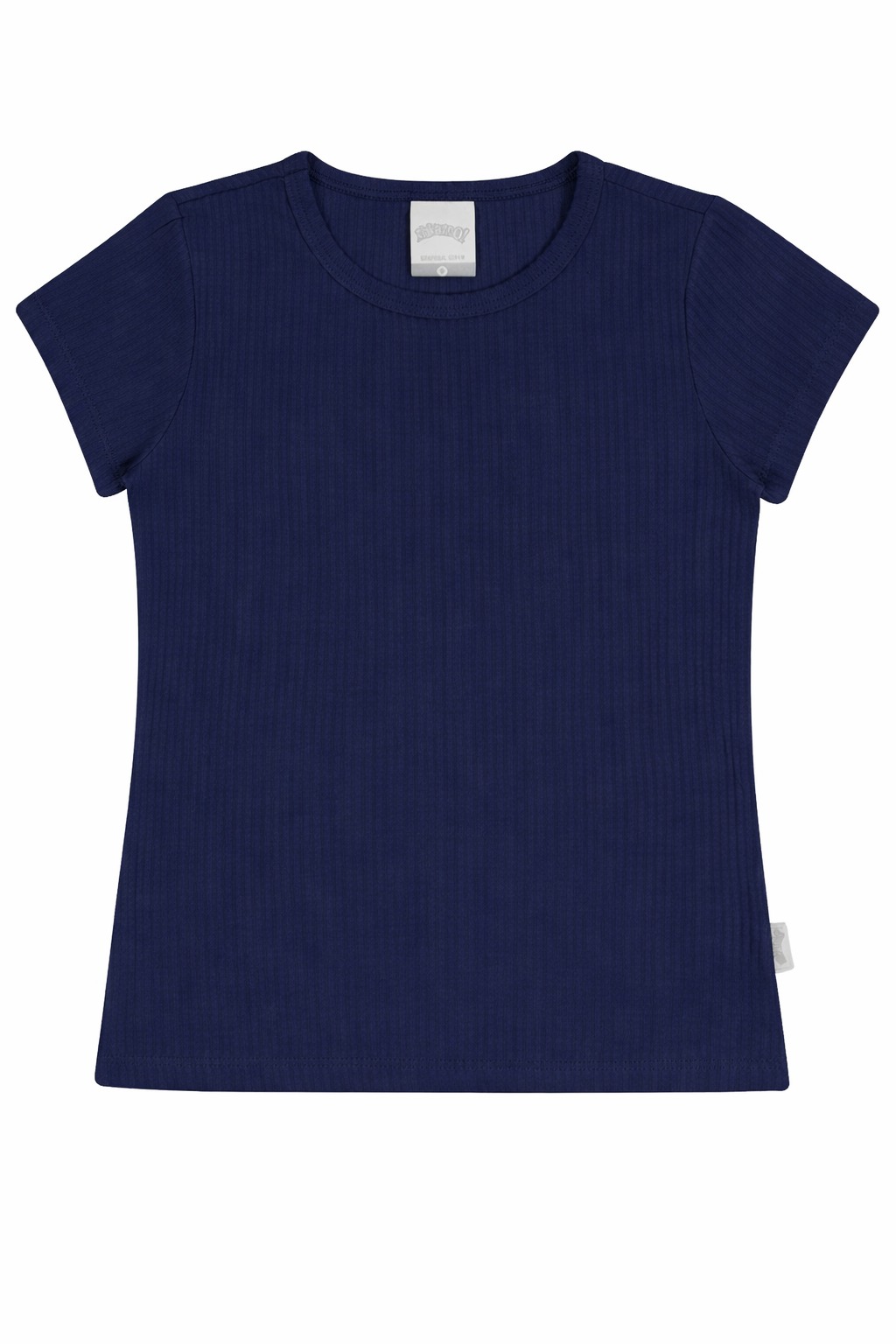 Blusa Infantil Manga Curta Canelada Lisa - Alakazoo
